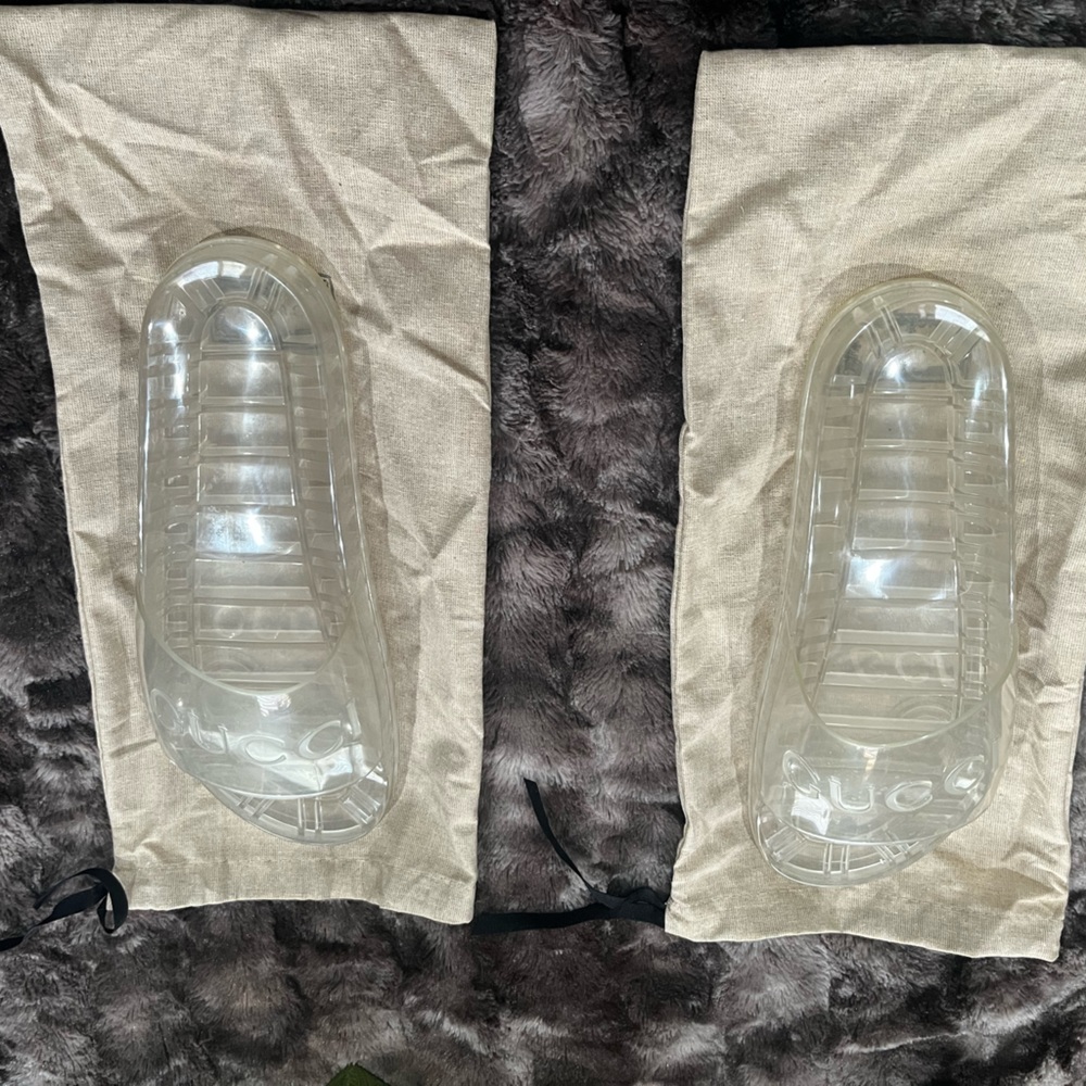 Gucci transparent slides size 12